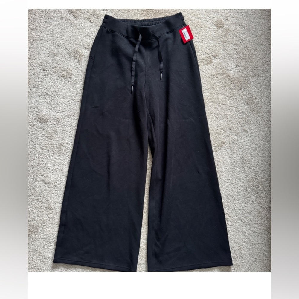 SPANX NWT air essential wide leg pull on pants in dark black size Medium - Picture 4 of 13